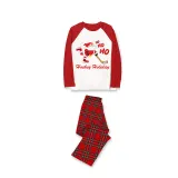 Christmas Matching Family Pajama Santa HO HO HO Ice Hockey Red Christmas Pajamas Set