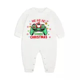 Christmas Matching Family Pajama Cartoon HO HO HO Game Red Christmas Pajamas Set