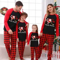 Christmas Matching Family Pajama Santa HO HO HO Ice Hockey Multicolor Christmas Pajamas Set