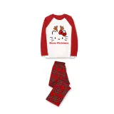 Kids Christmas Pajamas Merry Christmas Antlers Kitten Cartoon Pajamas