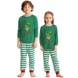 Christmas Matching Family Pajama Cartoon I Am The Elf Game Green Stripes Christmas Pajamas Set
