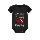 Christmas Matching Family Pajama Cartoon Most Likely To Play Game Black Christmas Pajamas Set
