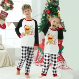 Kids Christmas Pajamas Merry Christmas Snowflake Teddy Bear Cartoon Pajamas