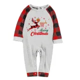 Christmas Matching Family Pajama Elk Play Basketball Gray Christmas Pajamas Set