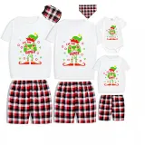 Christmas Matching Family Pajama Cartoon I Am The Elf Game White Christmas Pajamas Set