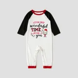 Christmas Matching Family Pajama It Is The Most Wonderful Time Wine Gray Christmas Pajamas Set
