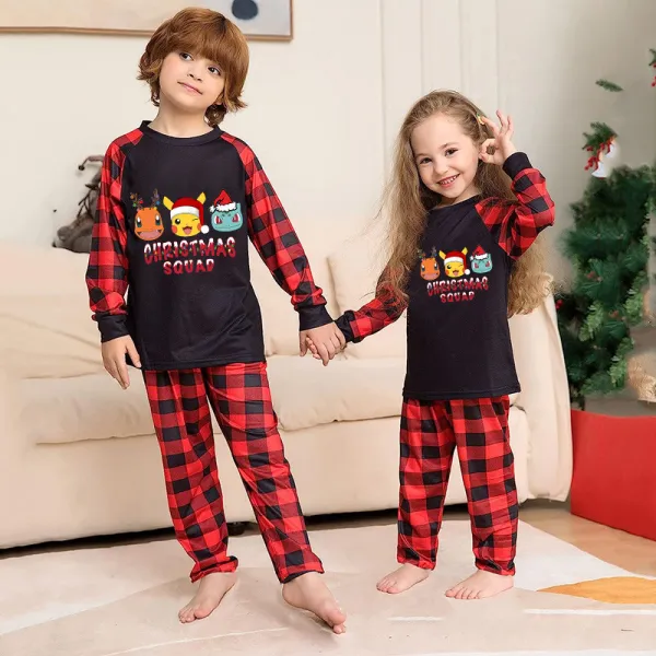 Kids Christmas Pajamas Merry Christmas String Light Super Hero Cartoon Pajamas