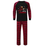 Christmas Matching Family Pajama Elk Play Basketball Black Christmas Pajamas Set