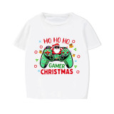 Christmas Matching Family Pajama Cartoon HO HO HO Game White Christmas Pajamas Set