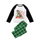 Kids Christmas Pajamas Merry Christmas Snowflake Dinosaur Cartoon Pajamas