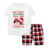Christmas Matching Family Pajama Cartoon Most Likely To Play Game White Christmas Pajamas Set