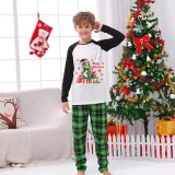Kids Christmas Pajamas Merry Christmas Snowflake Dinosaur Cartoon Pajamas