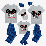 Christmas Matching Family Pajamas Cartoon Mouse 2023 Family Christmas Cruise Blue Pajamas Set