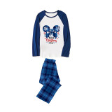 Christmas Matching Family Pajamas Cartoon Mouse Best Christams Ever Blue Pajamas Set
