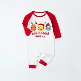 Christmas Matching Family Pajamas Cartoon Squad Black Red Pajamas Set