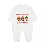 Christmas Matching Family Pajamas Cartoon Merry Christmas Ya Filthy Muggle Black and Red Pajamas Set