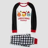 Christmas Matching Family Pajamas Cartoon Squad Black Red Pajamas Set
