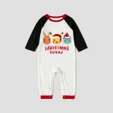 Christmas Matching Family Pajamas Cartoon Squad Black Red Pajamas Set
