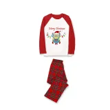 Christmas Matching Family Pajamas Cartoon Merry Christams Lights White Pajamas Set