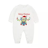 Christmas Matching Family Pajamas Cartoon Merry Christams Lights White Pajamas Set