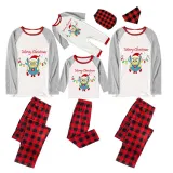 Christmas Matching Family Pajamas Cartoon Merry Christams Lights White Pajamas Set