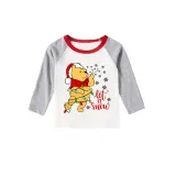 Christmas Matching Family Pajamas Cartoon Let it Snow Teddy Bear White Pajamas Set