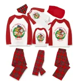 Christmas Matching Family Pajamas Cartoon Christmas Wreath Puppy Dog White Pajamas Set