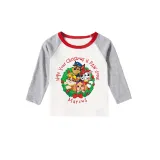 Christmas Matching Family Pajamas Cartoon Christmas Wreath Puppy Dog White Pajamas Set