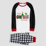 Christmas Matching Family Pajamas I'll Be with Gnome For Christmas Gray Pajamas Set