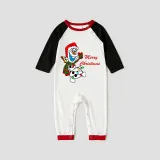 Christmas Matching Family Pajamas Cartoon Snowman Merry Christmas Pajamas Set