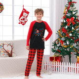 Christmas Matching Family Pajamas Cartoon String Light Super Hero Black Pajamas Set