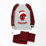 Christmas Matching Family Pajamas Cartoon Super Hero Black Pajamas Set