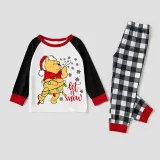 Christmas Matching Family Pajamas Cartoon Let it Snow Teddy Bear Green Pajamas Set