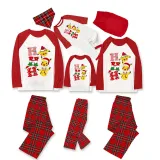 Christmas Matching Family Pajamas Cartoon HO HO HO White Pajamas Set