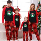 Christmas Matching Family Pajamas Cartoon Kitten Wreath Green Pajamas Set
