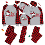 Christmas Matching Family Pajamas Cute Cat Kitten Red Pajamas Set