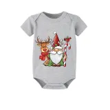 Christmas Matching Family Pajamas Crutches Gnomie with Deer Short Pajamas Set