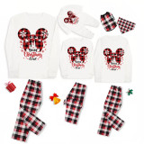 Christmas Matching Family Pajamas Cartoon Mouse Best Christams Ever White Pajamas Set