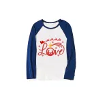 Christmas Matching Family Pajamas Believe Hope Santa Reindeer Blue Pajamas Set
