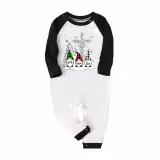 Christmas Matching Family Pajamas Snow Three Gnomies Christ Plaids Pants Pajamas Set