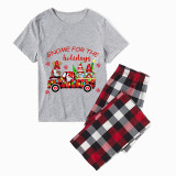 Christmas Matching Family Pajamas Holiday Car with Gnome Short Pajamas Set