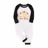 Christmas Matching Family Pajamas Christians Jesus Story Blue Pajamas Set