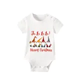 Christmas Matching Family Pajamas LA LA LA LA Gnomies Merry Christmas Short Pajamas Set