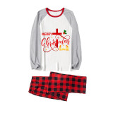 Christmas Matching Family Pajamas Devout Christians Merry Christmas Plaids Pants Pajamas Set