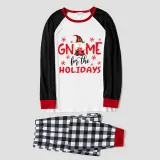 Christmas Matching Family Pajamas Through Snowflakes Gnomie For the Holidays Gray Pajamas Set