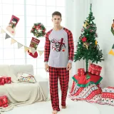 Christmas Matching Family Pajamas Santa Believe Crosses Gray Pajamas Set