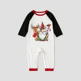 Christmas Matching Family Pajamas Crutches Gnomie with Deer Gray Pajamas Set