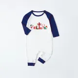 Christmas Matching Family Pajamas Believe Snowman Blue Pajamas Set