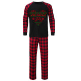 Christmas Matching Family Pajamas Family Seamless Heart Black Short Pajamas Set