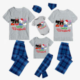 Christmas Matching Family Pajamas Cartoon Mouse 2023 Family Christmas Blue Pajamas Set